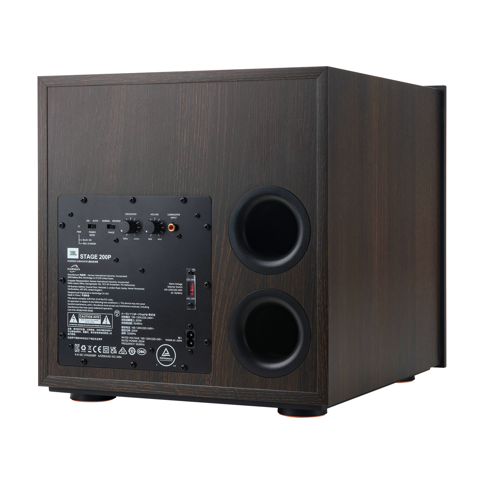 Stage 200P - Espresso - 10-inch (250mm) 300W Powered Subwoofer - Detailshot 6